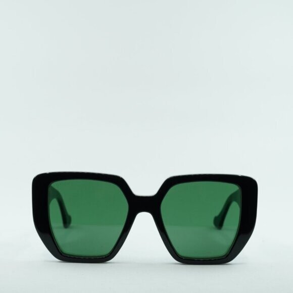 Gucci GG0956S 001 Sunglasses Black Square Frame, Green Lenses main image 10